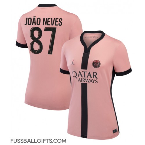 Paris Saint-Germain Joao Neves #87 Fußballbekleidung 3rd trikot Damen 2024-25 Kurzarm